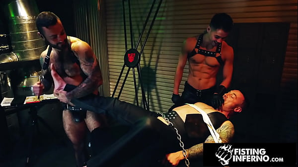 FistingInferno - Sub Bitch Derek Cage Deliciously Dominated By Stallions & Creampied