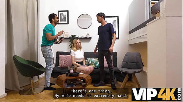VIP4K. Pregnant Hot Bitch Is Fucking In Front Of Her Pathetic Husband