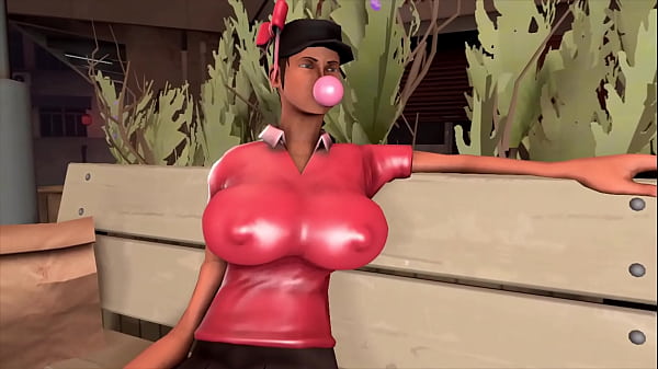 TF2 Femscout Bubblegum Tit Expansion Animation