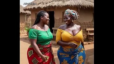 African Seductive [AI - Generated] Huge Tits Huge Booty Plump Black Naija Randy Scorching Experienced COUGAR Ebony House Wifey Fucked Explicit In The Market Square By Her Customer