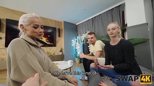 SWAP4K. A Fresh Couple Seduced A Babe And Rammed Her In A Trio While Her Boyfriend Was Watching