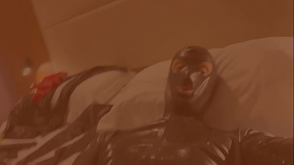 Masturbating Gently In Total Latex