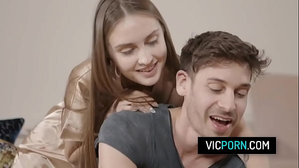 Aroused Chestnut-haired Teen Stepsis Lena Reif Takes Her Stepbro's Huge Cock In Her Bare Pussy
