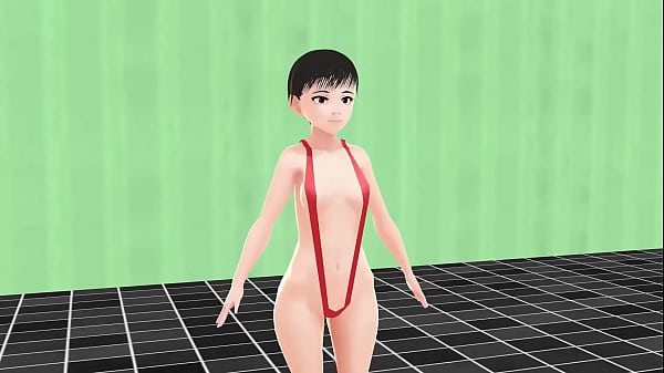 【Leo】 Anime Doll Swam In Tiny Micro Bikini.【Nip Slip】