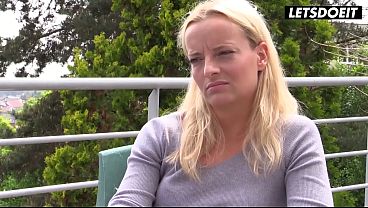 Slender Golden-haired Ramming Works Her Cunt On Balcony... Wait Till She Nails It Forceful