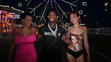 Two German Babes Spreading A BBC On The Ferris Wheel