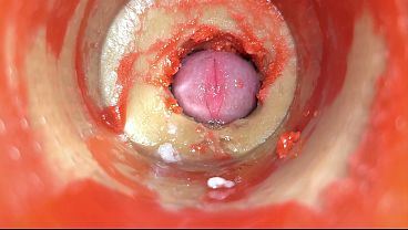 Camera In Vagina, Cervix POV, Petite Cucked By Huge ‘Couple’, Cream In Slit And Inside Load - ASMR