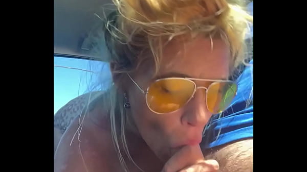 Seducing Blonde Hoe Sucks Cock & Takes A Facial Out In Public During The Middle Of The Day