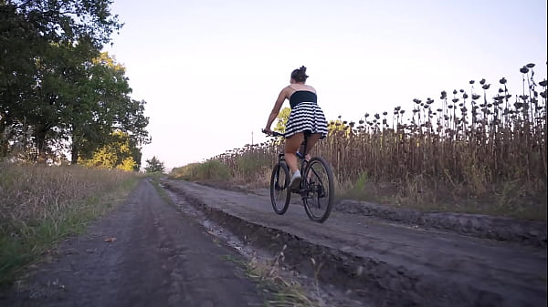 Exposing Cheeks While Humping A Bicycle Upskirt