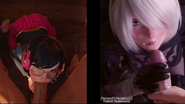 2B D.va And Mercy Sex & Fellatio