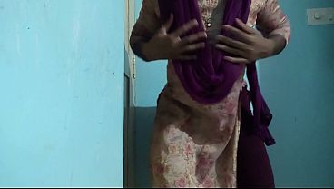 Wearing And Disrobing Of My GF's Purple Chudi And Fuckinggg