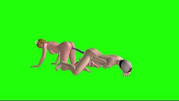 Lovely Shemale & Breathtaking Babe Double Dildo Butt Sex Fuck 3D Cartoon Hentai
