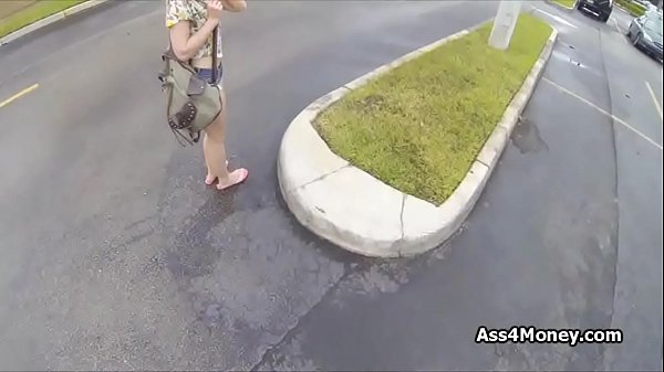 Broke Blonde Cutie Bends Over For Cash
