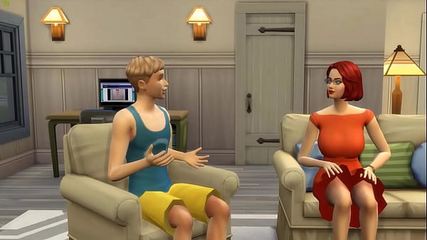 Fucks His Step-mom After She Traps His Step-son Masturbating In Front Of The Computer