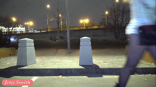 Thorough Evening - Russian Knockout Jeny Smith Walks In Public In Transparent Tights Without Panties. So You Can See The Slit