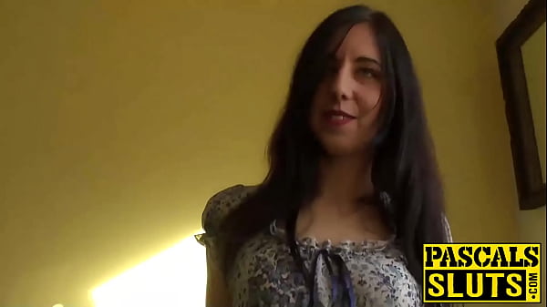 Amateur Chestnut-haired Wife Honesty Masturbates On The Couch