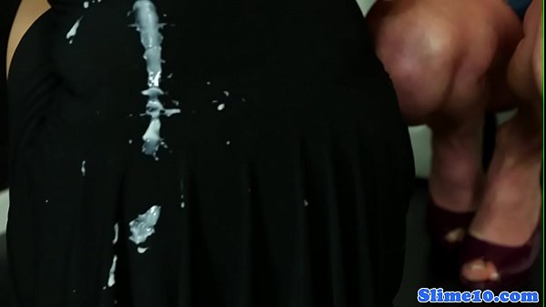 Glam Dyke Savors Twat While Blanketted With Load