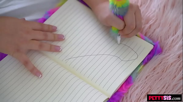 Needy Petite Stepsibling Writes In Her Diary All Her Perverted Fantasies With Her Stepbrother Where He Bangs Her Dainty Hole Over And Over Again Until She Erupts.
