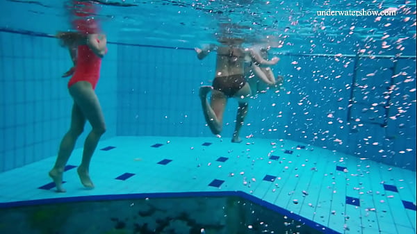Three Sexiest Hottie Swim Nude In The Pool