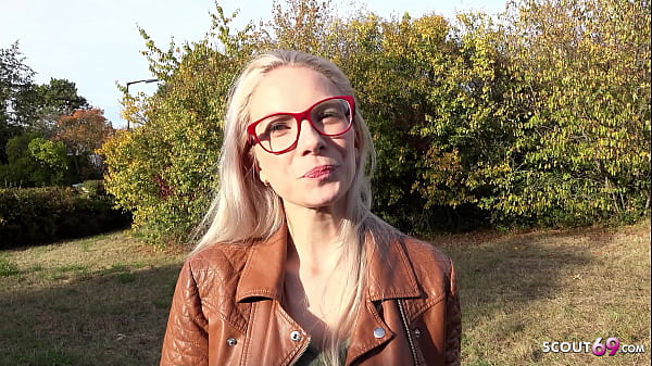 GERMAN SCOUT - Fit Fair-haired Glasses Girl Vivi Vallentine Pickup And Talk To Casting Bang