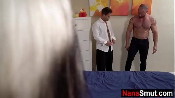Sizable Breast GILF Stepgranny Menage Nails Stepgrandsons