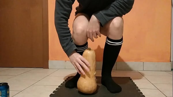 Genuinely Enormous Pumpkin With A Cock Shaped That Can Only Be Inserted In My Booty