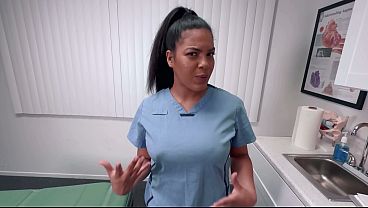 SMOKING BUSTY LATINA CAREGIVER MAYA FARRELL TAKES A MASSIVE SPOOGE SAMPLE
