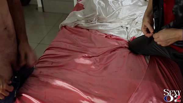 1957 (02) - French Homemade, Green Leather Pants, Red Satin BodySuit, Heels, Doggy Style, POV, Tongue On The Rear, Oral, Ass Smacking