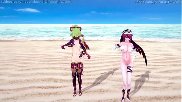 Genshin Impact: [MMD] Rockabye (Rosaria, Kuki Shinobu).