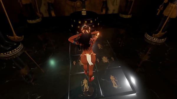 Breathtaking Egyptian Priestess Propitiates The Anubis With Depraved Dances