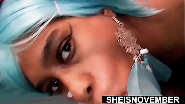 Pressing Gigantic Glossy Melons Together, After Getting Needy From Stroked My Heavy Tits, Gigantic Plump Areolas, Nerdy Smoking Dork Sheisnovember Displaying Bosom In Her Bedroom