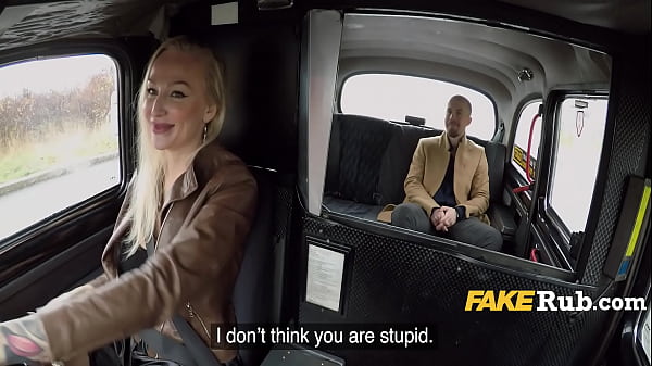 Female Taxi Driver Stuffs Handsome Tourist On Rainy Day