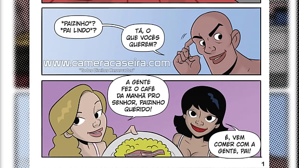 Irmãs Gostosas Seduzem O Papai Para Conseguir Ir Ao Baile Na Favela - HQ Pornô Putarias Na Favela - Câmera Caseira