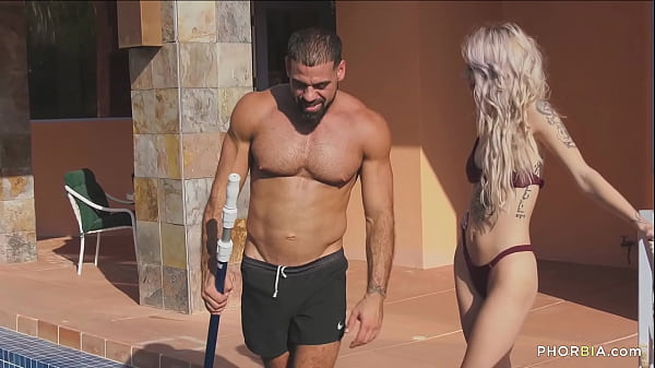 The Last Pool Dude Wasn't This Smoking! - Arya Fae, Lance Hart, Ricky Larkin