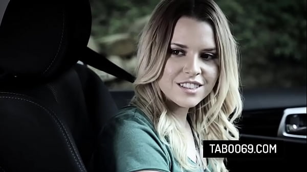 Golden-haired Teen Aubrey Sinclair Plows With Her Driving Instructor Outdoors