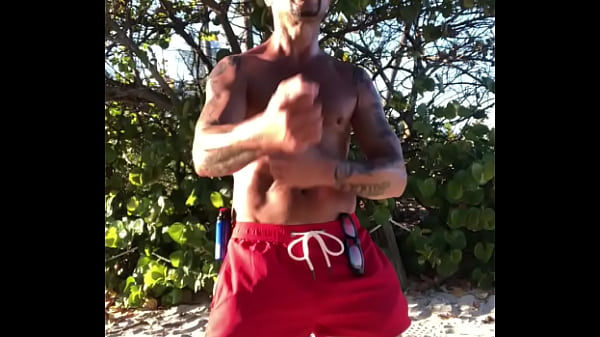 MAXXX LOADZ SHADOW BOXING AT BEACH HE RELISHES FITNESS & SEX
