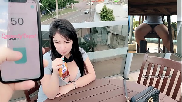 PUBLIC Seductive Stunning Raven-haired Being Taunted By A Man Ruling Her Vibrator Through The Cell Phone While She Whimper And Cream Outdoor