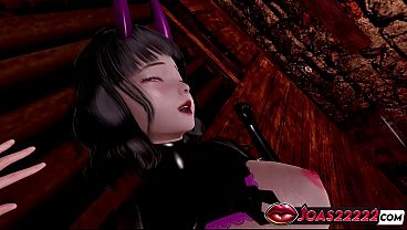 Pink Eye Demoness Anime Doll 3D Hentai - Fierce Cooch Finger Play On The Floor, Soaked Snatch Slurping On Desk, And Ass Play Vibrator Stimulation Ending With Drench