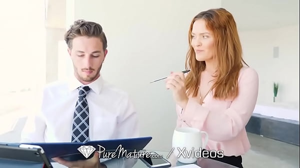 PUREMATURE Ginger Older Assistant Krissy Lynn Anal Screwed By Massive Shaft Chief