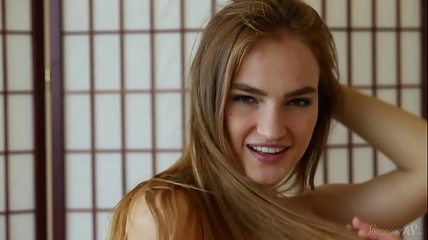 Frisky College Blonde Joan Playful Tease Undressed On The Couch