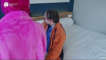 Needy Alt Tattooed Babe With Pink Hair, Lets Businessman Dry Off In Her Hotel Room Then Fucks And Let Him Seed In Her - Woman Lazarus