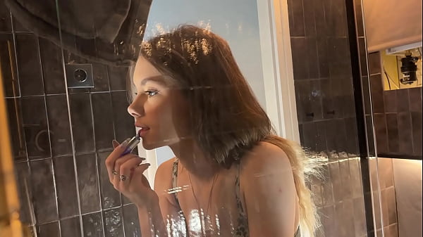 Slender College Cheerleader In The Bathroom First With Panties Then Takes Her Underwear Off And Flaunts What Is Under Her Miniskirt