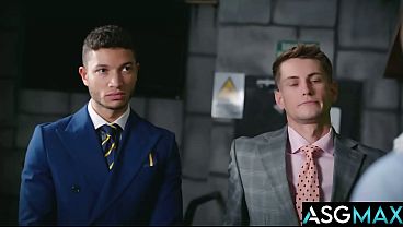 ASGMAX - Stallion Tom Storm Bends Over For The Double Cock Spitroast