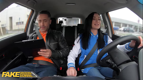FakeDrivingSchool Adriana Rys Is Changing Gears And Swallowing Rod